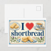 "Ik [Hart] Shortbread" Briefkaart (Voorkant / Achterkant)