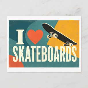"Ik [Hart] Skateboards" Briefkaart
