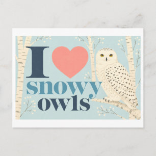 "Ik [Hart] Sneeuwuilen" Briefkaart