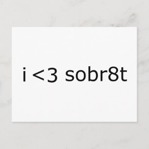 Ik hart Sobriety Briefkaart