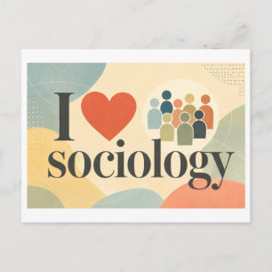 "Ik [Hart] Sociologie" Briefkaart
