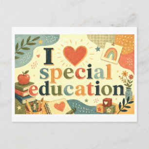 "Ik [Hart] Speciaal Onderwijs" Briefkaart