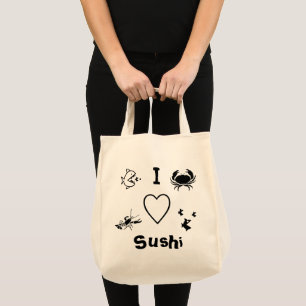 Ik Hart Sushi Tote Bag