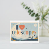 "Ik [Hart] Telescopen" Briefkaart (Staand voorkant)