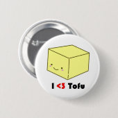 Ik hart Tofu Ronde Button 5,7 Cm (Voorkant /achterkant)