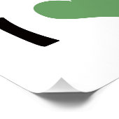 Ik hart Turtles Cute Little Cartoon Turtle Perfect Poster (Hoek)