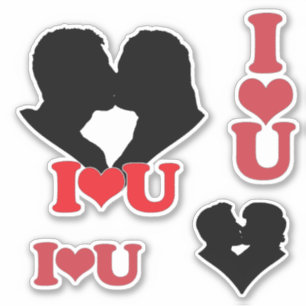 Ik hart u paar schroot boek sticker