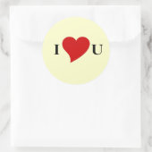 Ik "hart" U sticker (Tas)