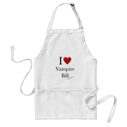 Ik hart Vampire Bill aprons Standaard Schort (Voorkant)