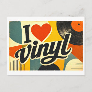 Ik [Hart] Vinyl Briefkaart