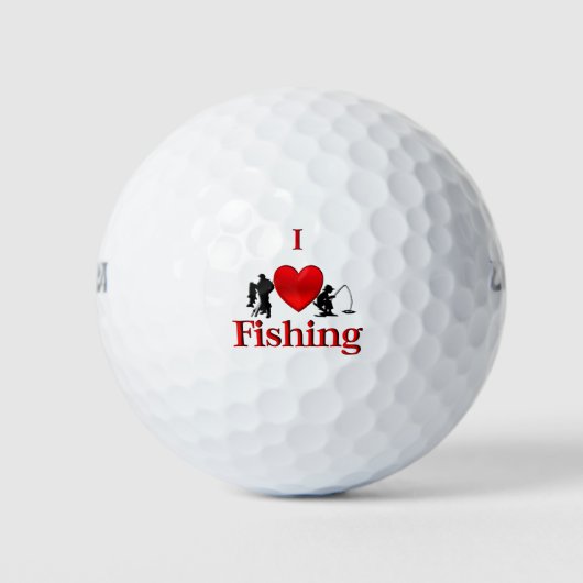 Ik hart Vist Golfballen (Voorkant)