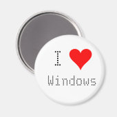 Ik hart Windows Magneet (Voorkant / Achterkant)