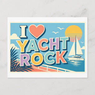 "Ik [Hart] Yacht Rock" Briefkaart