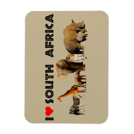 Ik hart Zuid-Afrika Wildlife Collage Magneet