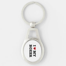 Ik hartje mijn boxer metal Sleutelhanger