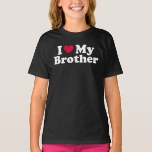 Ik hartje mijn broer grappig rood hart broer t-shirt