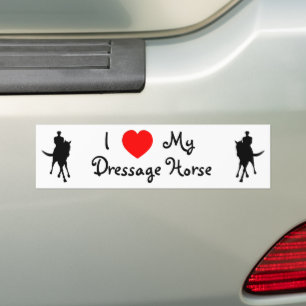 Ik hartje mijn dressuurpaard bumpersticker