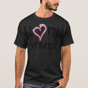 Ik hartje mijn rottweiler speciaal voor rottweiler t-shirt