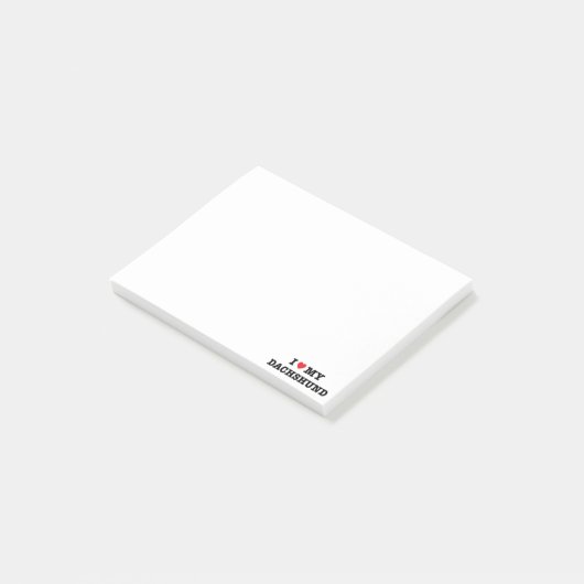 Ik hartje mijn teckel post-it notities post-it® notes (Schuin)