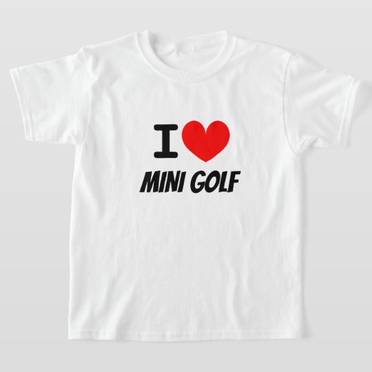Ik hartje mini golf-shirt voor kinderen t-shirt (Laagn)