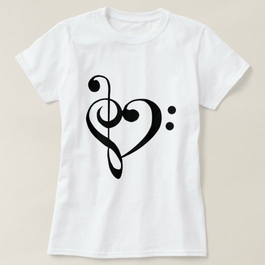 Ik hartmuziek t-shirt (Design voorkant)