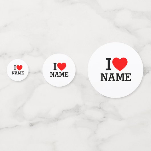 Ik hartnaam confetti (Achterkanten)