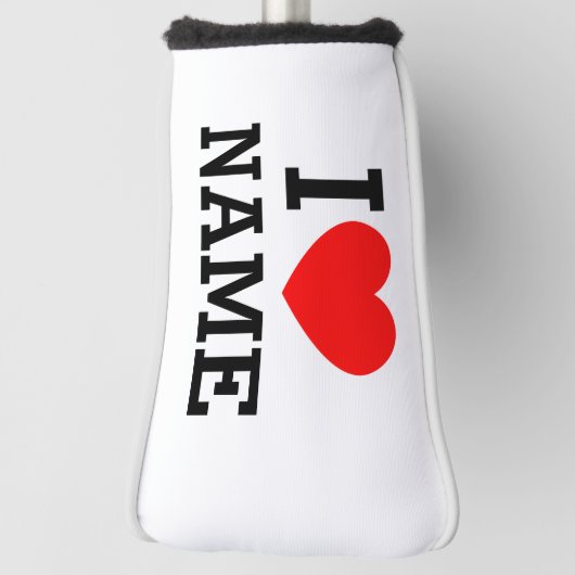 Ik hartnaam golfheadcover (Draai 90)