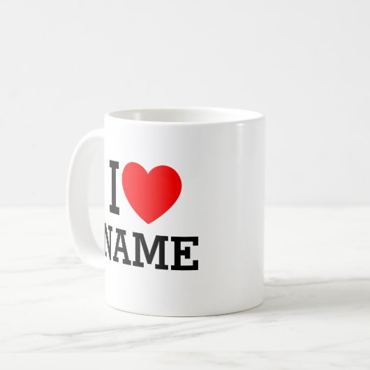 Ik hartnaam koffiemok (Voorkant links)