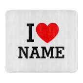 Ik hartnaam snijplank (Voorkant)