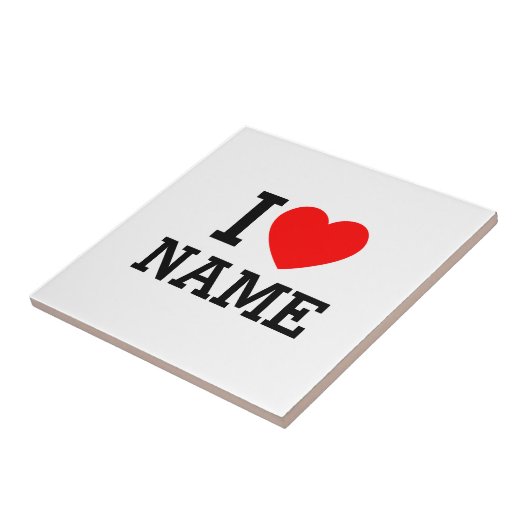 Ik hartnaam tegeltje (Zijkant)