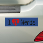Ik hartzenuwen bumpersticker (Op auto)