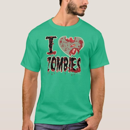 Ik hartzombies! t-shirt (Voorkant)