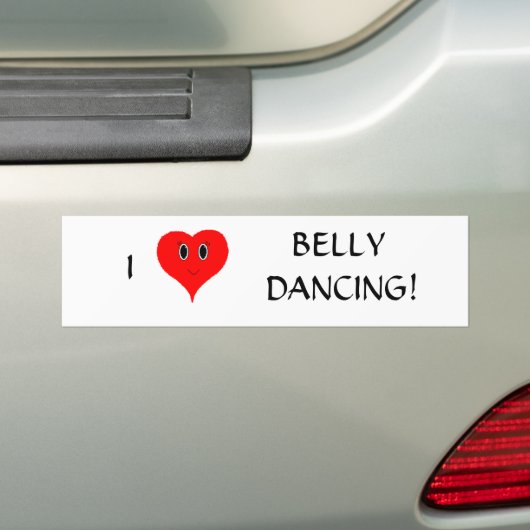 Ik 'Heart' Belly Dansende Bumpersticker (Op auto)