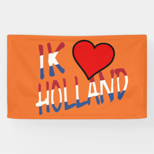 Ik Heart Holland overlay op onze brent Spandoek