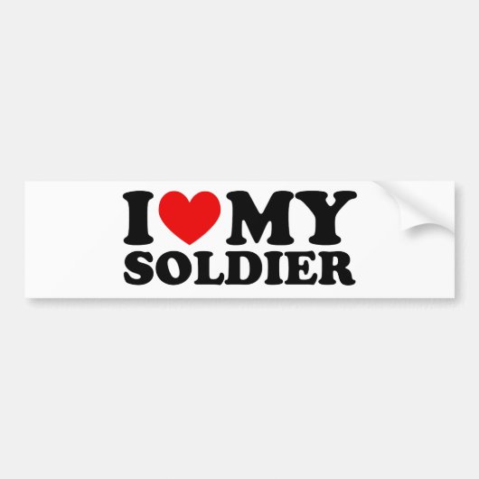 Ik "Heart" mijn olier Bumpersticker (Voorkant)