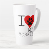 IK HEART MIJN YORKIE LATTE MOK (Rechterhoek)