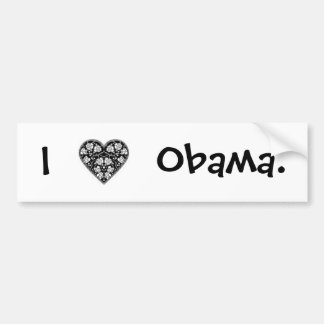 IK 'HEART' OBAMA. BUMPERSTICKER