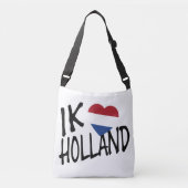 Ik Heartflag Holland bk op wt cbbcnt Crossbody Tas (Voorkant)
