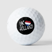 Ik Heartflag Holland wt on bk be6 gbcnt Golfballen (Voorkant)