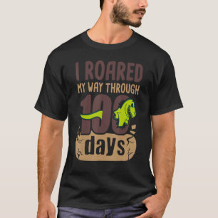 Ik heb 100 dagen lang op school in Dinosau gereden T-shirt