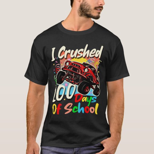 Ik heb 100 dagen op school getrapt t-shirt (Voorkant)