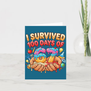 Ik heb 100 dagen overleefd T-shirt 67 leraren Kaart