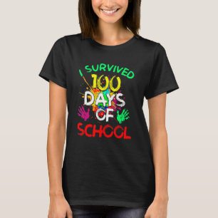Ik heb 100 dagen overleven op school Grafisch lera T-shirt