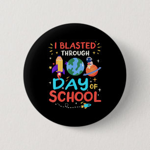 Ik heb 100 dagen school doorlopen 100ste dag thee ronde button 5,7 cm