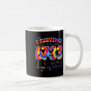 Ik heb 100 dagen school overleefd Tiedye grappige Koffiemok