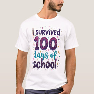 Ik heb 100 dagen School Unicorn Design overleefd T-shirt