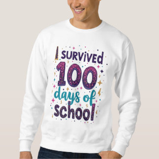Ik heb 100 dagen School Unicorn Design overleefd Trui