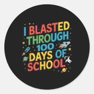 Ik heb 100 dagen van de School Astronaut Spa doorg Ronde Sticker