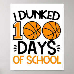 Ik heb 100 dagen van de School Sketll Player Coach Poster