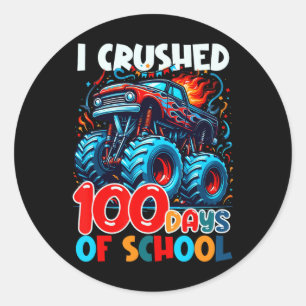 Ik heb 100 dagen van de schooldinosaurus-monster T Ronde Sticker